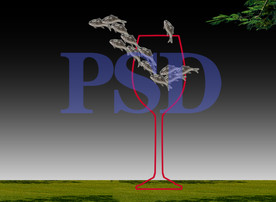 创意雕塑 高脚杯