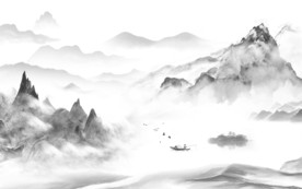 高档风景山水画 TIF分层画