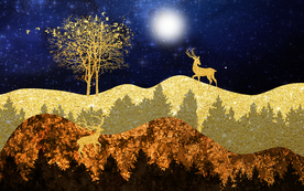 抽象鹿风景背景