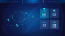 科技星球与功能展板素材