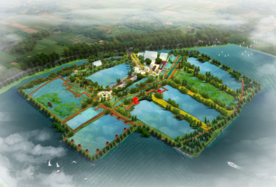 人工湿地彩色平面图