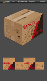 高档卫生消毒餐巾纸物流快递包装