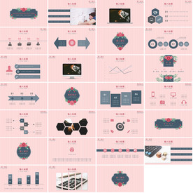 高档红色商务报告PPT