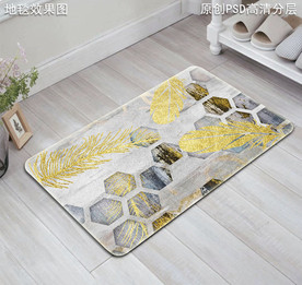 北欧风抽象复古地垫