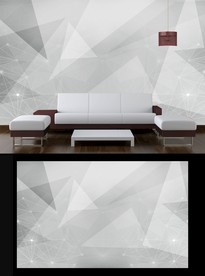 几何图案电视背景墙