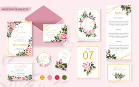 婚礼玫瑰 请柬 婚礼单