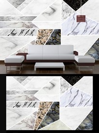 大理石电视背景墙