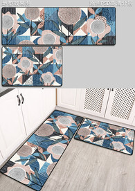 植物花纹北欧几何抽象厨房地垫