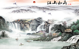 高清 山水新画 tif分层