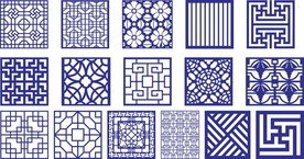 花格 窗花 镂空花纹 屏风 镂