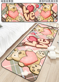时尚可爱卡通地垫