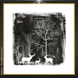 驯鹿装饰画