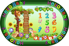 早教中心大型可爱卡通地毯