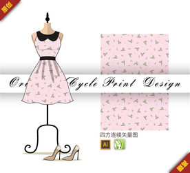 矢量清新勿忘我四方连续