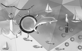 地中海现代新奢华画 tif分层