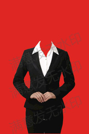 女生半身照正装全身西装素材