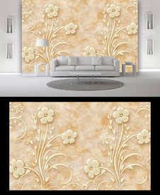 大理石电视背景墙