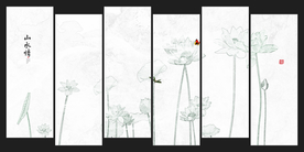 现代组合无框画