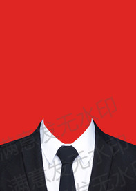 男生西装模板证件照