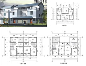 别墅效果图 别墅 庭院 景观