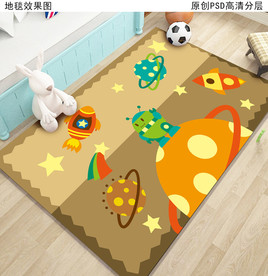 可爱卡通儿童房地毯地垫