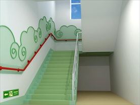 老公公寓楼梯 敬老院楼梯