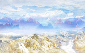 高端 高档山水石纹 TIF分层