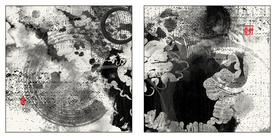 现代组合无框画