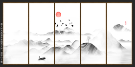 抽象意境水墨画