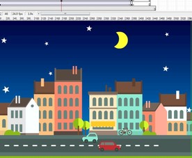 黑夜中行驶的车子4秒动画