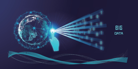 地球区块链大数据蓝色科技背景