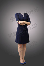 女性全身西装形象照模板
