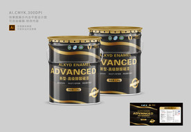 高端油漆外包装矢量平面图设计