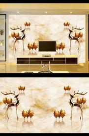 纹理线条电视背景墙