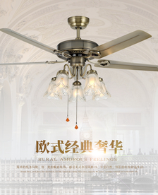 风扇灯欧式详情页海报首屏