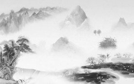 酒店新意境山水画 TIF分层