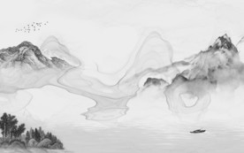 新品新意境山水画 TIF分层