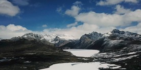 航拍 西藏 雪山 高原 公路