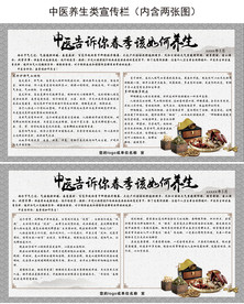 春季养生展板