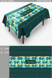 轻奢时尚桌布图案花纹