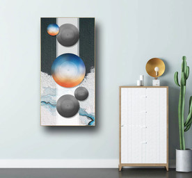 禅意玄关背景墙