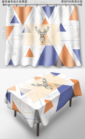 现代几何桌布窗帘图案花纹