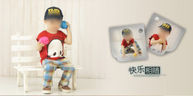 儿童写真摄影模板图片