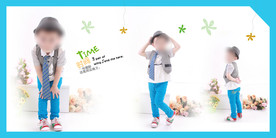 儿童写真摄影模板图片