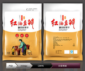 豆瓣酱包装(展开图)