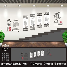 校园楼梯文化墙