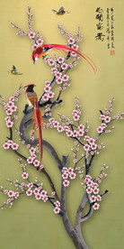 原创玄关高清梅花喜鹊装饰画