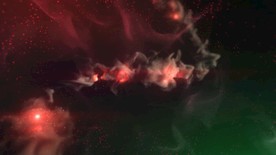 红色唯美大气星空星尘