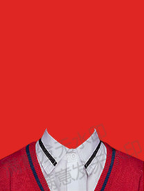 小女孩证件照衣服模板