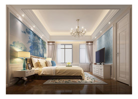 中式卧室效果图